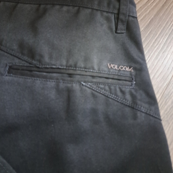 Mens genuine VOLCOM Stone-Age BORKEN skate pants Chino black relaxed 32/32 - Picture 4 of 11
